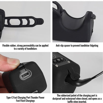 Elvarahouse™2-in-1 Bike Light + 110 dB Electric Horn