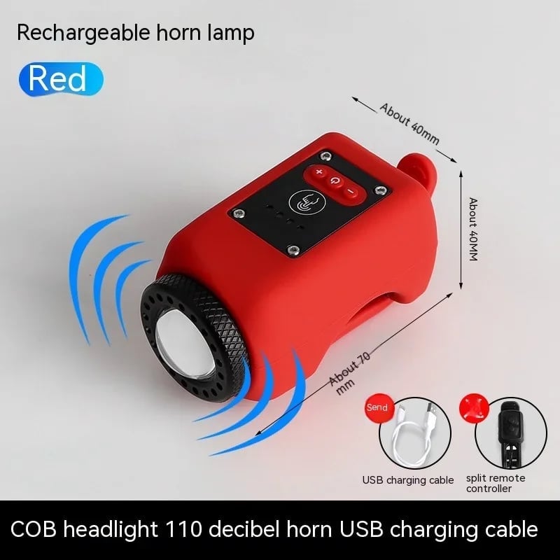 Elvarahouse™2-in-1 Bike Light + 110 dB Electric Horn