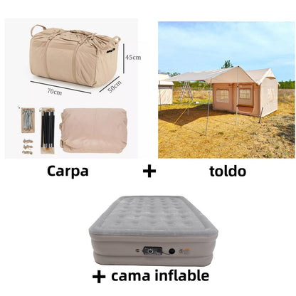ElvaraHouse™ - Waterproof Lightweight Oxford Cloth Automatic Inflatable Tent With Camping Equipment
