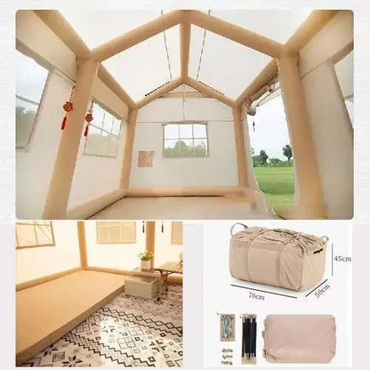 ElvaraHouse™ - Waterproof Lightweight Oxford Cloth Automatic Inflatable Tent With Camping Equipment